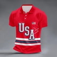 thumbnail image 3 of Men's USA 250th Anniversary Patriotic Polo Shirt American Flag Graphic Casual Short Sleeve America 250 Merchandise, 3 of 5