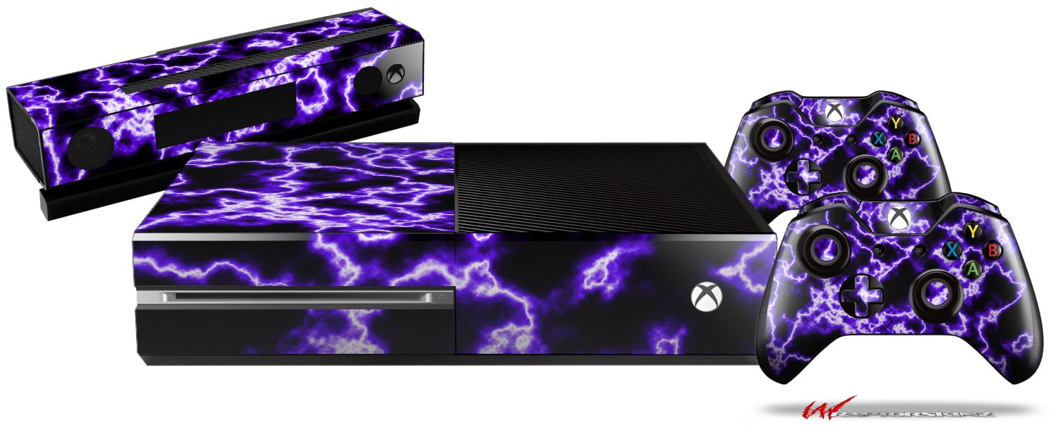 Electrify Purple Skin Bundle Decal Style Skin fits XBOX One Console