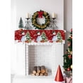 thumbnail image 5 of Red Christmas Mantel Scarf Fireplace Decorations for Living Room, Snowman Xmas Tree Ball Gifts Winter Wooden Fireplace Mantel Scarf Cover Runner for Halloween/Thanksgiving/Christmas Decor 90"x17", 5 of 6
