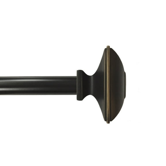 Mainstays Square 3/4" Diameter 30"-84" Adjustable Curtain Rod, Black