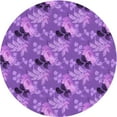 thumbnail image 1 of Ahgly Tapis Rond Lavable en Machine Intérieur Transitionnel Heliotrope Violet, 4 Pieds Rond, 1 of 7