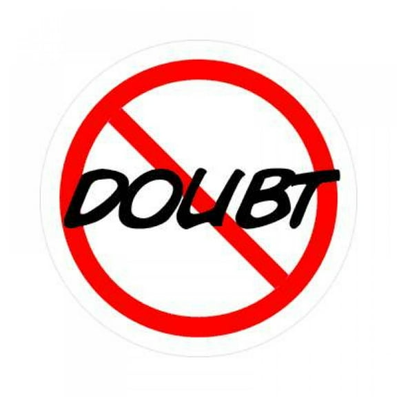 1 Pack - No Doubt Red Slash Flexible Magnet - 3 Inch Round