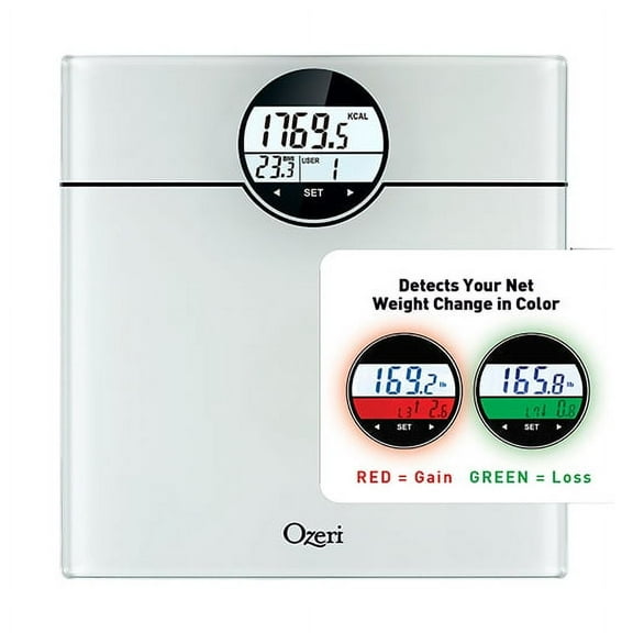 Ozeri WeightMaster 440 lbs Body Weight Scale with BMI, BMR and 50 gram Weight Change Detection