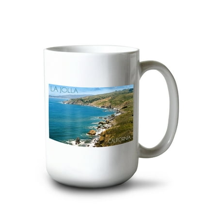 

15 fl oz Ceramic Mug La Jolla California Ocean and Rocky Coastline Dishwasher & Microwave Safe