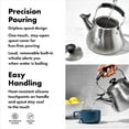 thumbnail image 4 of OXO Brew Classic Traditional Brushed Stainless Steel Tea Kettle Pot, Silver, 4 of 9