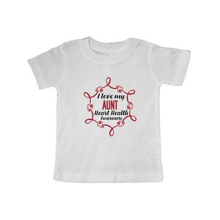 

Inktastic I Love My Aunt Heart Health Awareness Gift Baby Boy or Baby Girl T-Shirt