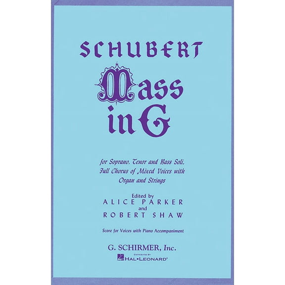 Mass in G: Satb, (Paperback)