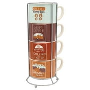 Dennis East 12128 - Mountain Stacking Mug Set Size: 14oz Mugs