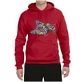 thumbnail image 3 of Tired Sleeping Cat | I Wish I Was My Cat Funny Colorful Kitty | Dean Russo Art Animal Lover Unisex Hoodie Sweatshirt, Red, Large, 3 of 6