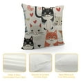 thumbnail image 4 of COMIO  Throw Pillow Cover Funny Cats and Milk Bottle Decorative Pillow Cases Home Decor Square Pillowcases, 4 of 5