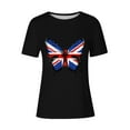 thumbnail image 4 of QUNYINEY Short Sleeve Women's Shirts Casual Independence Day Crew Neck Tops Summer Loose Pullover Tops for Women, 4 of 5