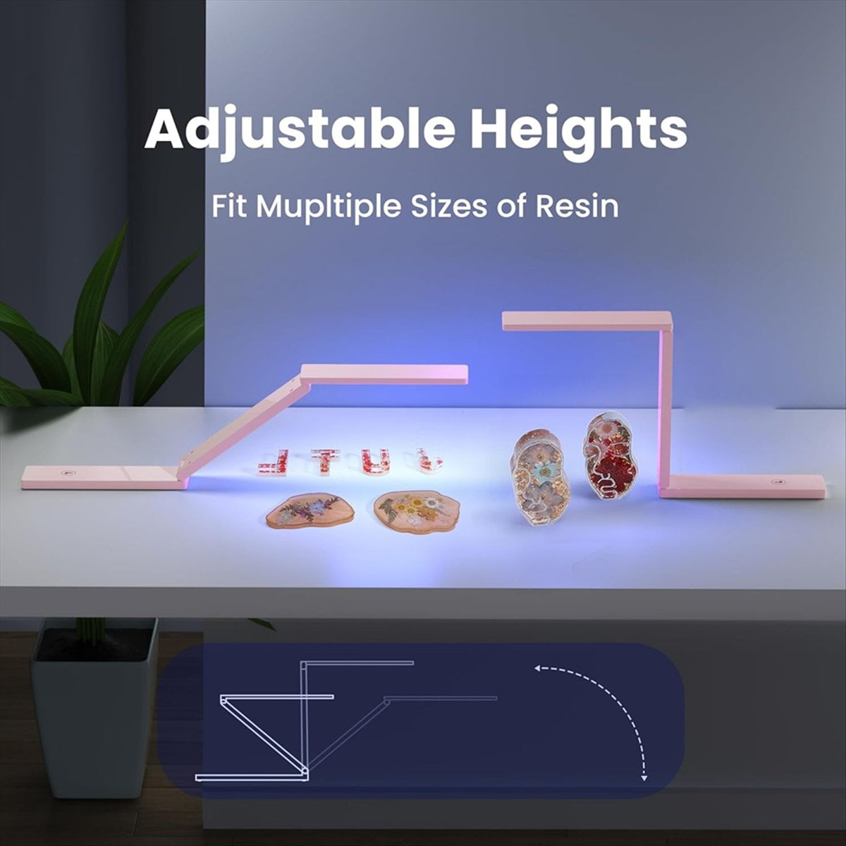 UV Lamp for Resin Curing, 3 in 1 Use, Resin Supplies for UV Resin, Resin Mold, DIY Craft Decoration plastic