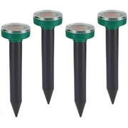 4 Solar Mole Repeller IP65 Ultrasonic Mole Repellent, Mole Repellent, Vole Repeller, Mole Repeller for Garden Lawn Courtyard Grass Green