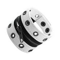 thumbnail image 1 of Pulsera de cuero PU con cremallera para adultos, con correa ancha, de luzhenghobby Blanco, 1 of 5