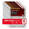 Filtrete 16x20x1  AC Furnace Air Filter  MPR 1000  Micro Allergen Defense  6-Pack (exact dimensions 15.69 x 19.69 x 0.81)