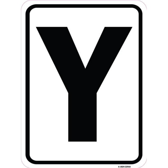 SignMission A-1824-22916 18 x 24 Po Signe en Aluminium - Signe avec la Lettre Y