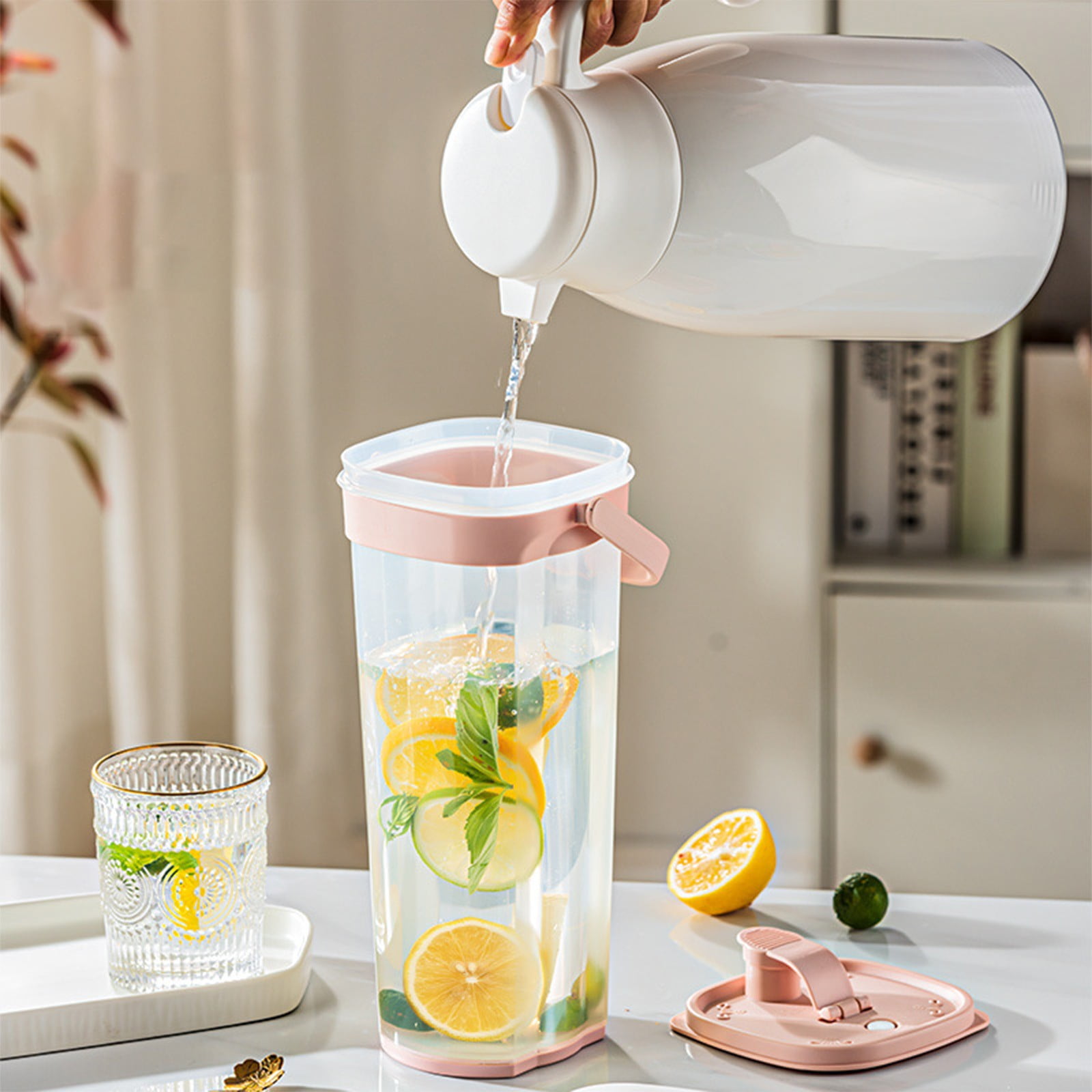 Pichet à eau avec infuseur à fruits | 4,85 l / 1,3 gal - Carafe d
