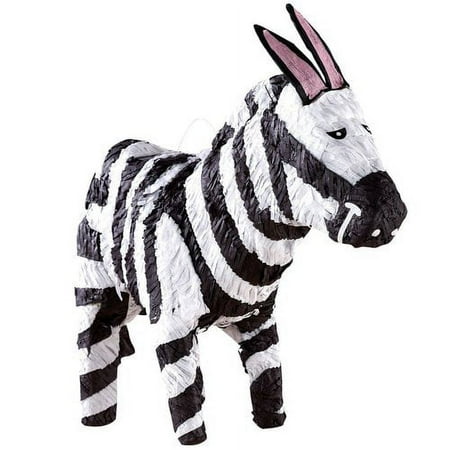 Zebra Pinata, Black & White, 21in x 16in