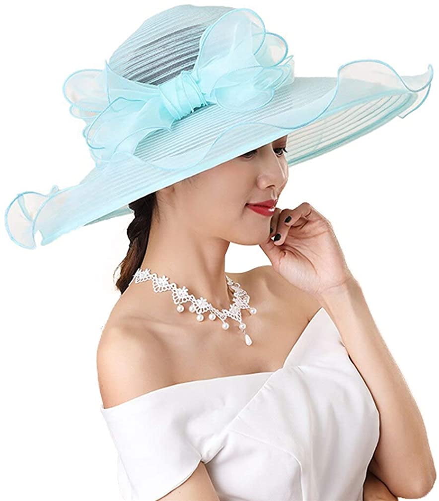 Women's Organza Church Hats Derby 