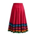 thumbnail image 4 of Skirts for Women Rainbow Print Elastic Waist Flowy Skirt Bohemian Comfortable Summer Casual Wear Womens Midi Skirt XXXL, 4 of 4
