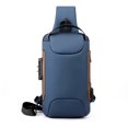 thumbnail image 1 of Bolso anti de la honda de Crossbody del hurto, mochila impermeable del pecho con la carga por USB, mochila del hombro, 1 of 6