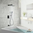 thumbnail image 3 of Boyel Living 12 in Shower System Wall Mount 3-Functions Square Shower Faucet Set with Handheld Spray,Matte Black, 3 of 10