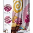 thumbnail image 3 of Sweet Shop Words Kitchen Curtains Candyland Colorful Lollipop Potatoes Cafe Short Curtains for Bathroom Blackout Window Curtain Grommet Small Window Treatment Drapes for Bedroom Living Room 52"x45"x2, 3 of 9
