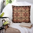 thumbnail image 3 of 20x20 Pillow Covers Set of 2, Brown Red Boho Throw Pillow Covers Decorative Couch Cushion Case, Vintage Geometric Abstract Art Microfiber Square Pillowcases for Bedroom Car Living Room, 3 of 7