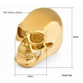 thumbnail image 3 of Men's Calvarium Skull Head Ring Gothic Male 14K Yellow Gold Biker Ring Motorcycle Band Jewellery, 3 of 6