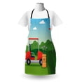 thumbnail image 3 of Golf Course Scene Apron, Cartoon Illustration of Golf Car and Flags Hobby Lifestyle, Unisex Kitchen Bib with Adjustable Neck for Cooking Gardening, Adult Size, Fern Green Multicolor, by Ambesonne, 3 of 4