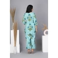 thumbnail image 4 of Sky Blue Botanical Printed Cotton Kurta With Pant, 4 of 5