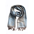 thumbnail image 2 of Sakkas Two Tone Rose Pashmina Scarf / Stole / Wrap - Steel Blue / Gray - One Size, 2 of 4