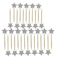 thumbnail image 2 of 50Pcs Glitter Star Cake Cupcake Toppers Dessert Table Birthday Wedding Party Cake Decorations (Silver), 2 of 2