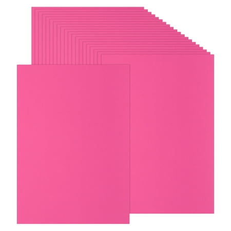 Uxcell 100 Sheets Colored Cardstock Paper, A4 Size 250GSM Thick Card Stock for DIY Crafts Scrapbooking, Dark Pink
