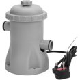 thumbnail image 1 of Aramox Swimming Pool Filter Pump 330GPH Pool Pump with 2 Filter Cartridges Multi Functional Circulation Filtration System for Above Ground Inflatable Pools (UK Plug), 1 of 5