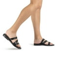 thumbnail image 2 of Mila - Leather Triple Strap Sandal - Womens Sandals, 2 of 3