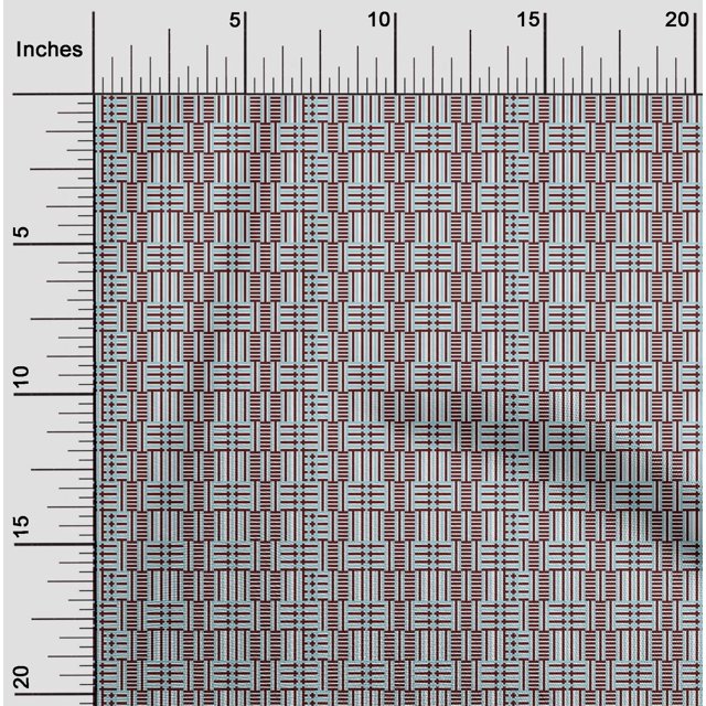 oneOone Tissu en Soie Tabby à Rayures Imprimé Géométrique BTY 42 Pouces de Large