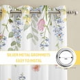 thumbnail image 6 of Easter Eggs Kitchen Curtains Window Panels, Country Wildflower Spring Watercolor Botanical Insulated Window Treatment Curtain, Grommet Curtains for Bedroom/Living Room/Bathroom, 2 Piece 52"Wx63"L, 6 of 8