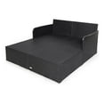 thumbnail image 1 of Pemberly Row Patio Rattan Cushioned Sofa Daybed with Pillows in Beige, 1 of 12