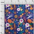 thumbnail image 1 of oneOone Cotton Cambric Medium Blue Fabric Skull Craft Projects Decor Fabric Printed By The Yard 56 Inch Wide, 1 of 1