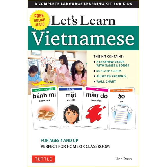 Pre-Owned Let's Learn Vietnamese Kit: A Complete Language Learning Kit for Kids: A Complete Language Learning Kit for Kids (64 Flash Cards, Free Online Audio, Games & Paperback - USED
