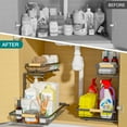 Under Sink Organizer and Storage 2 Pack Height Adjustable Pull Out