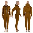thumbnail image 3 of ZZwxWA Womens Tracksuit 2 Piece Outfits Fall Zip Hoodie Jogging Sweatsuit Long Sleeve Casual Sweat Suits Reduced Price, 3 of 3