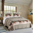 thumbnail image 2 of Woodlands Friendly Forest Whimsical Novelty Quilt Set, Cotton-Rich, Reversible, 3-Piece King, 2 of 6