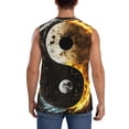 thumbnail image 4 of Balery Yin Yang Camisetas sin mangas para hombre, absorbe la humedad y protege contra el mal olor.-Medium, 4 of 7