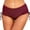 Wine, variant on Bathing Suit with Skirt for Women Jr Swimsuits for Teen Girls Women Running High Waist Bikini Bottoms Swim Briefs Beach Shorts Ruched Bottom Both Sides Wrinkled Drawstring For Shorts