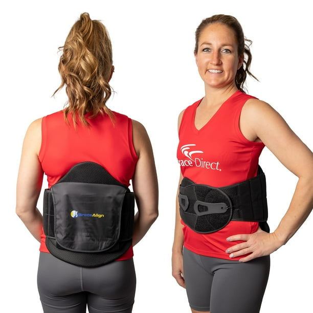 Faja lumbar Brace Align VertebrAlign LSO - Cinturón de soporte lumbar transpirable para el alivio de la ciática y la degeneración discal PDAC L0631 L0637 L0648 L0650 - Negro (cintura de 59 a 127 cm)
