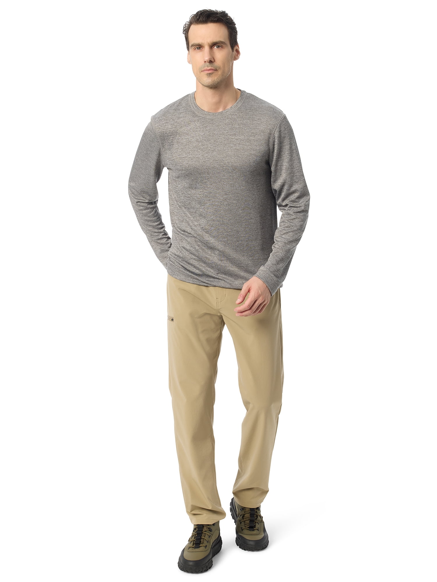 Bass & Co Men's & Big Men's Long Sleeve Hiker Tech Tee, Sizes S-XXXL