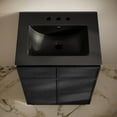 thumbnail image 4 of St. Tropez 24" Freestanding Bathroom Vanity in Black Oak with Black 3-Hole Widespread Sink Top, 4 of 6