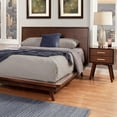 thumbnail image 2 of Walnut and Gold 2 Drawer Nightstand, 2 of 2
